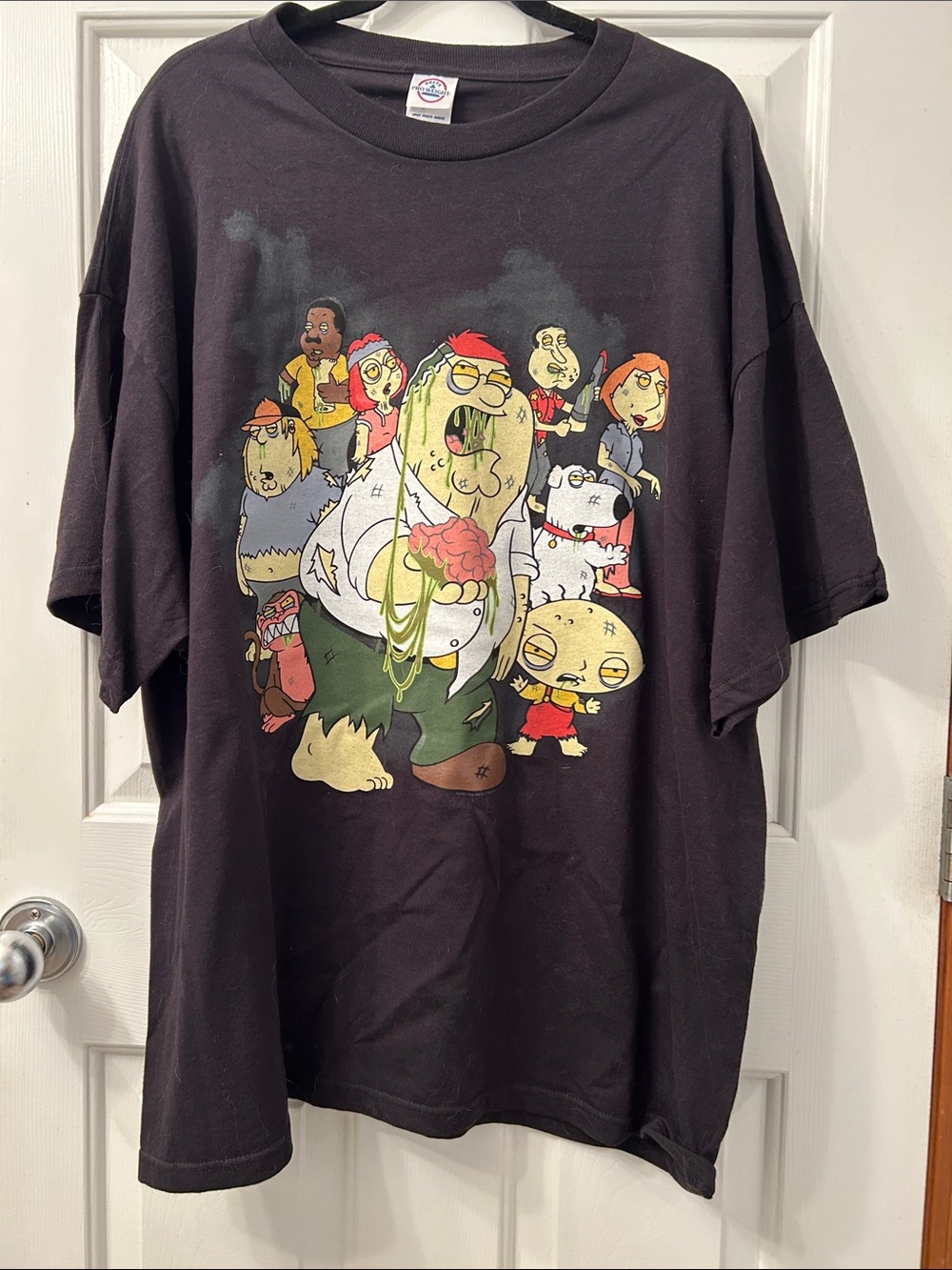 Family Guy Character Zombie Graphic Tee - Black